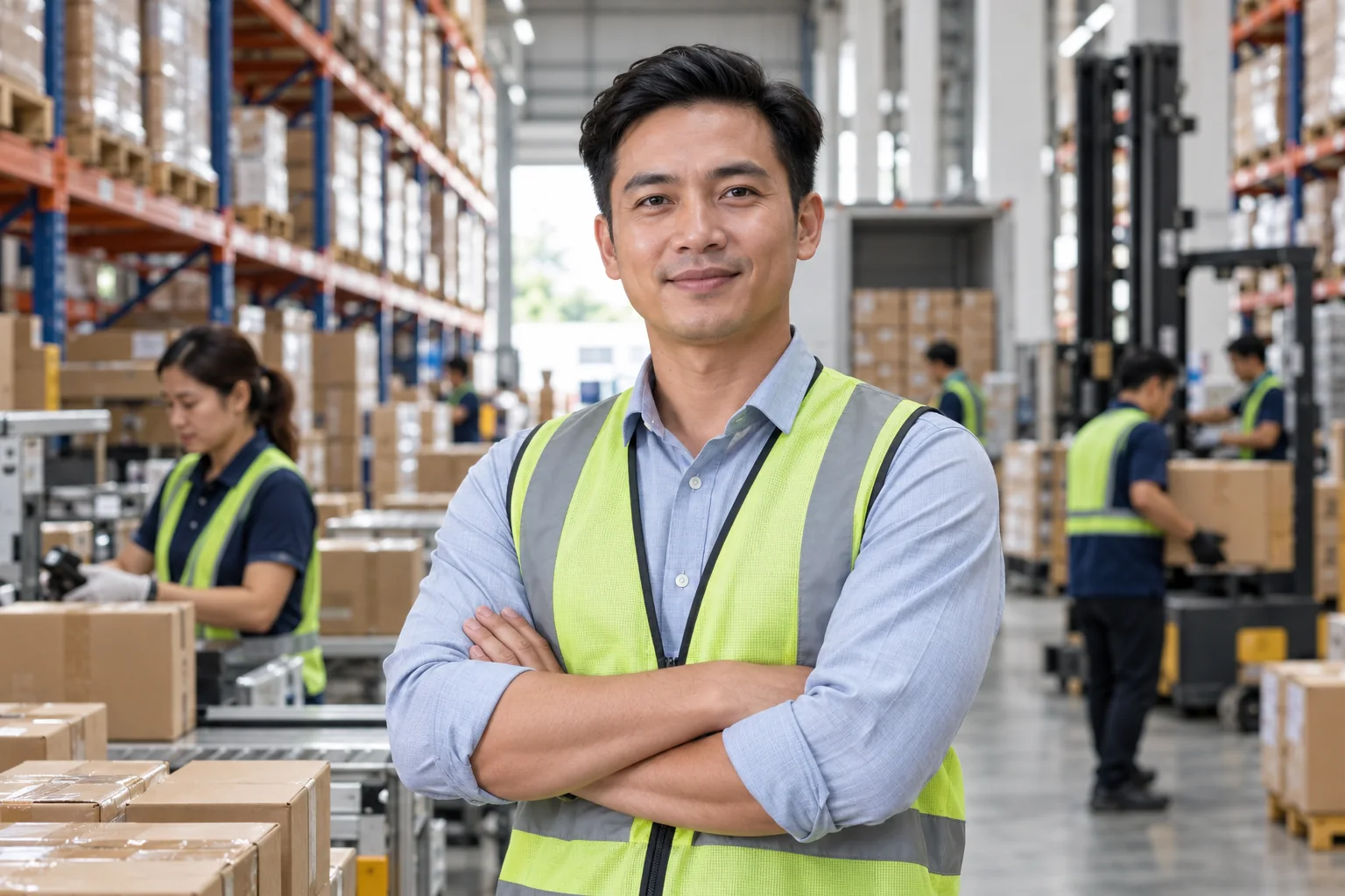 Distribution manager in a modern warehouse