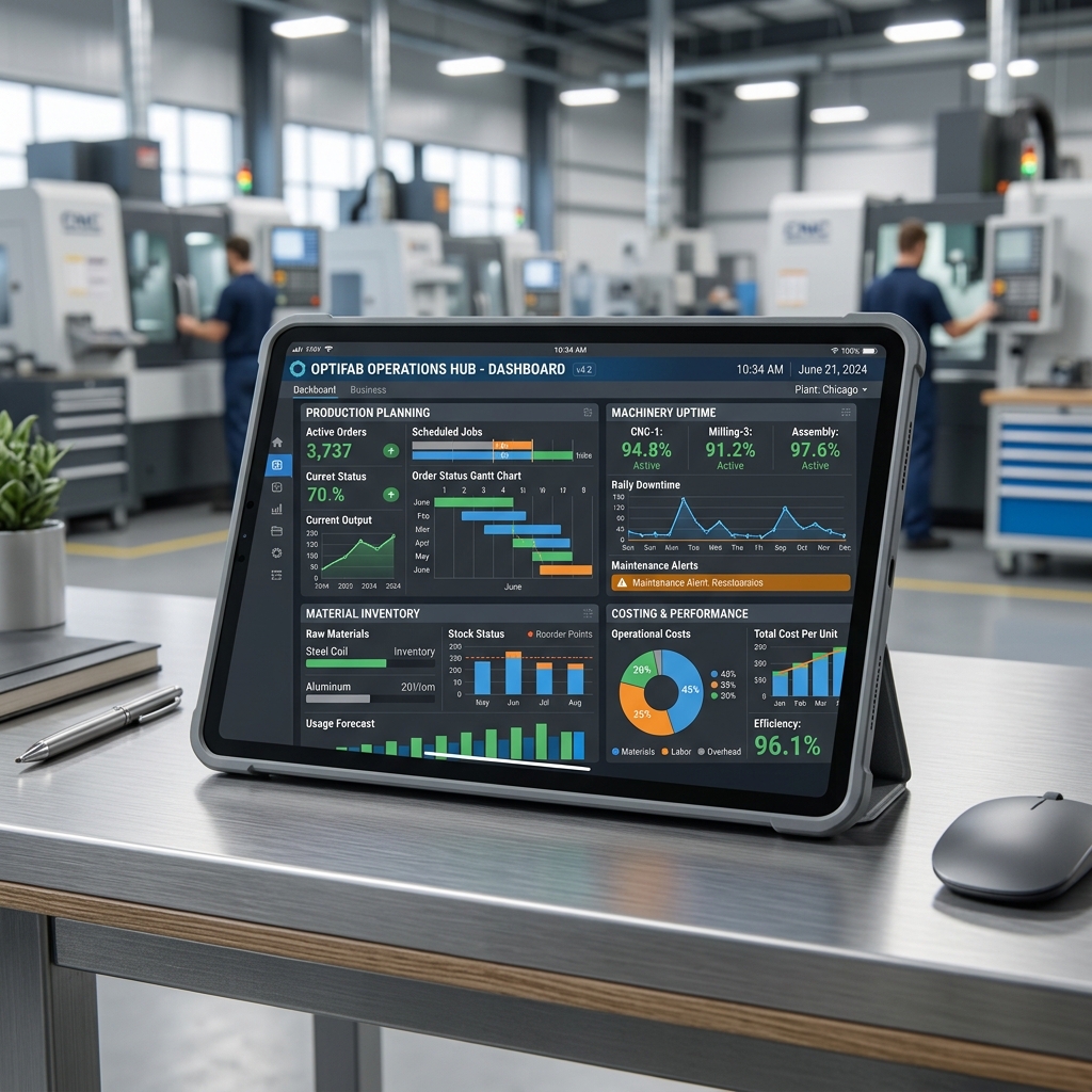 Manufacturing costing and inventory control screen