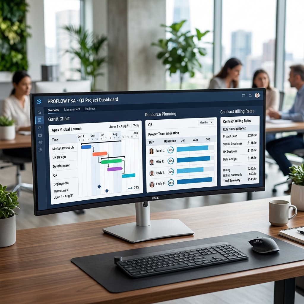 Service business dashboard and margin calculator